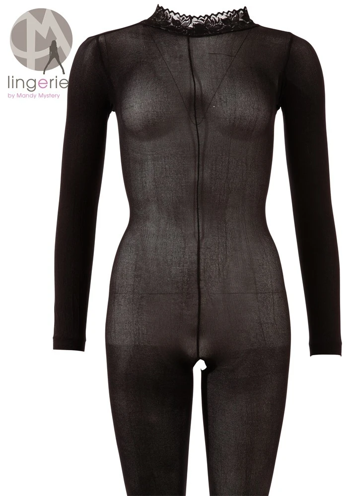 NO:XQSE Catsuit Mit Spitzenkragen – Bild 3
