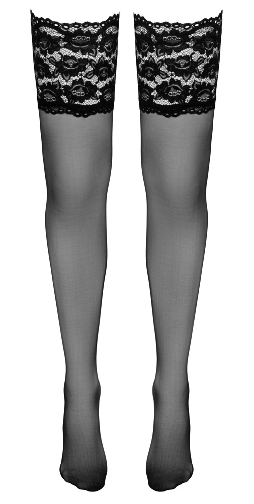 Cottelli Legwear Halterlose Stru00fcmpfe Mit Extrabreiter Spitze – Bild 3