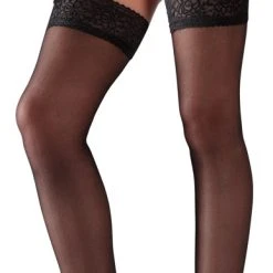 Cottelli Legwear Straps-Stru00fcmpfe Mit Spitzenrand
