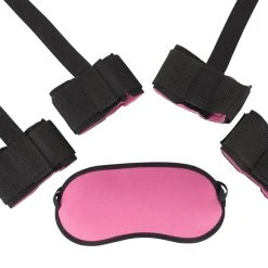 Accessoire Bizarre Fessel-Set, 5-teilig, Hand- Und Fuu00dffesseln Plus Augenmaske