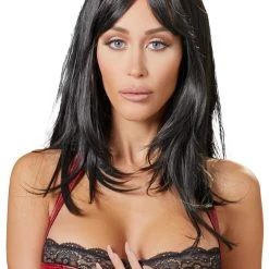 Cottelli Accessoires Perücke, Schwarz, Lang