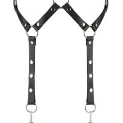 Zado Harness Aus Leder, Mit Abnehmbaren Beinfesseln