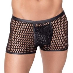 Finesse HOMME Pants Aus Elastischem Grobnetz