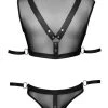 Svenjoyment Bondage Top Plus Jock Aus Elastischem Netz Mit Mattlook-Details