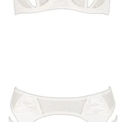 Abierta Fina 3-teiliges Strapsset, Ouvert, Mit Zierschnu00fcrungen