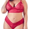 Cottelli Curves Soft-BH Plus Slip Ouvert Aus Spitze
