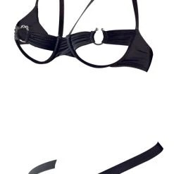 Cottelli Lingerie Bügel-BH Plus String, Mit Hufeisenförmigen Metallringen