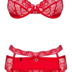 Obsessive 3-teiliges Straps-Set "Heartina" Mit Spitze Und Strass