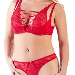 Cottelli Lingerie BH Plus String Aus Spitze
