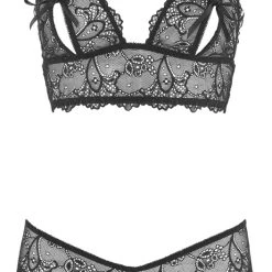 La Finesse DESSOUS BH Plus String, Ouvert, Aus Weicher Spitze