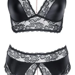 Cottelli Curves Soft-BH Plus Straps-Slip Ouvert Im Mattlook Mit Spitze