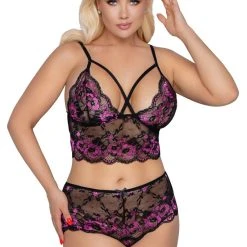 Cottelli Curves BH Plus Slip Aus Edler 2-farbiger Spitze