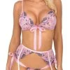 Kissable 3-teiliges Straps-Set Mit Satin-Bindeschleifen