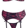 La Finesse DESSOUS 3-teiliges Hebe-Set Aus Satin Und Spitze