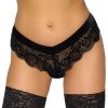 Cottelli Lingerie Panties Aus Spitze Mit Samtbund