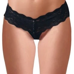 Cottelli Lingerie String Mit Eingenähter Perlenkette Im Schritt