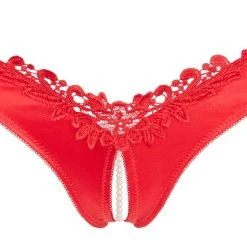 Cottelli Lingerie Slip Ouvert Mit Perlenkette Durch Den Schritt