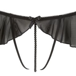 Cottelli Lingerie String Ouvert Mit Perlenkette Durch Den Schritt