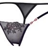Cottelli Lingerie String Ouvert Mit Roten Steinchen