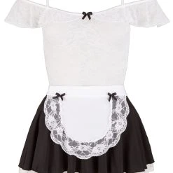 Cottelli Costumes Kellnerinnen-Kostüm Im Materialmix