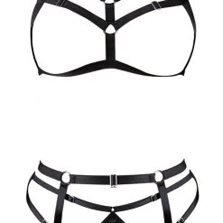 Cottelli Lingerie 3-teiliges Harness-Set Mit Verstellbaren Hakenverschlu00fcssen