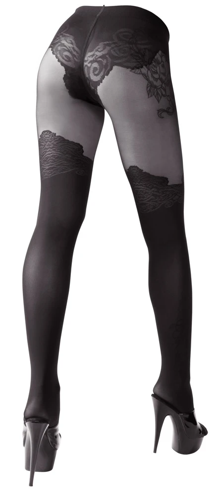 Cottelli Legwear Strumpfhose Ouvert, In Overknee-Optik