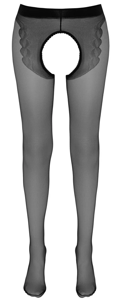 Cottelli Legwear Strumpfhose Ouvert Mit Eingewebtem Tanga