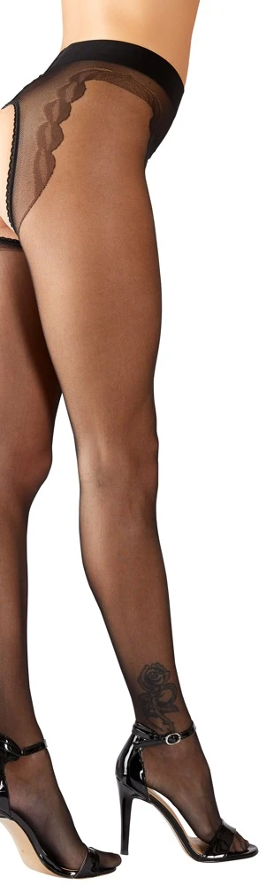 Cottelli Legwear Strumpfhose Ouvert Mit Eingewebtem Tanga – Bild 2