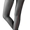Cottelli Legwear Strapsstrumpfhose Mit Roter Ziernaht