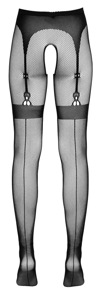Cottelli Legwear Strumpfhose Ouvert Aus Feinem Netz, Hinten Mit Naht – Bild 2