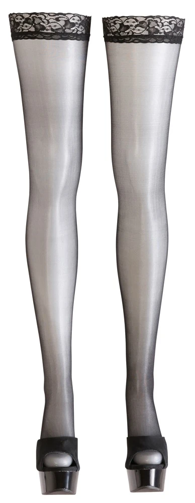 Cottelli Legwear Halterlose Strümpfe Mit Ziernaht Und Hochferse – Bild 3