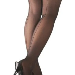 Cottelli Legwear Halterlose Strümpfe Mit Ziernaht Und Hochferse