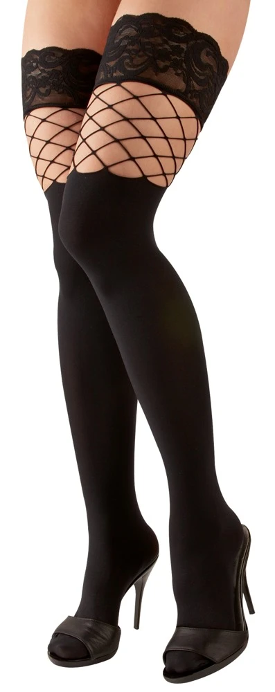 Cottelli Legwear Halterlose Stru00fcmpfe Im 2-in-1-Look