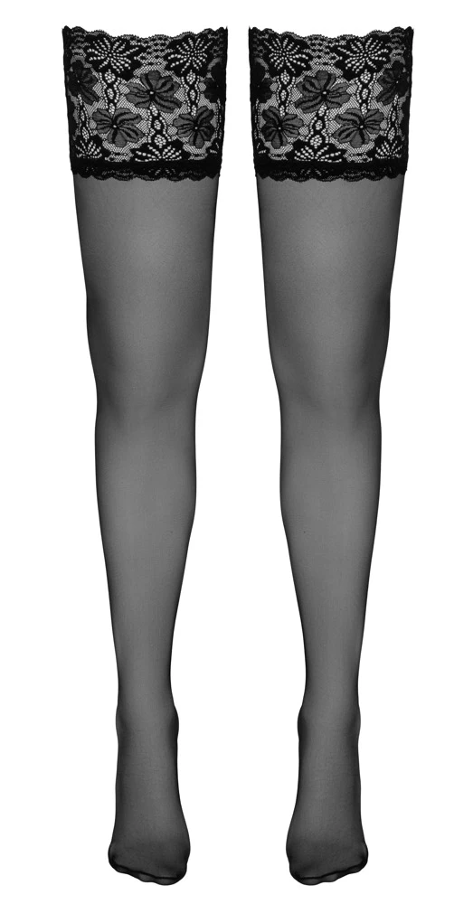 Cottelli Legwear Halterlose Strümpfe Mit Breitem Spitzenabschluss – Bild 3