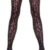 Cottelli Legwear Halterlose Stru00fcmpfe Im Leo-Look, Oeko-Tex Zertifiziert