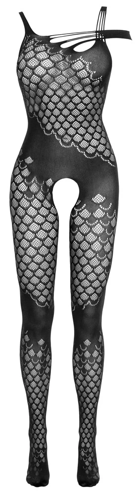 NO:XQSE Catsuit Ouvert In Feiner Elastischer Grafik-Netzstruktur, Nahtlos Gefertigt – Bild 2