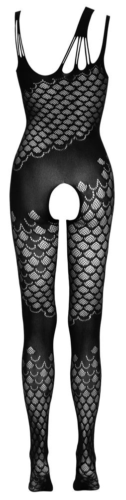 NO:XQSE Catsuit Ouvert In Feiner Elastischer Grafik-Netzstruktur, Nahtlos Gefertigt – Bild 4