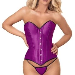 La Finesse DESSOUS Corsage Plus String, Trägerlos, Rückenschnürung Unterlegt