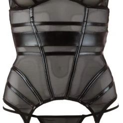 Cottelli Lingerie Strapshemd Aus Transparentem Stoff Mit Riemen Im Wetlook Plus String