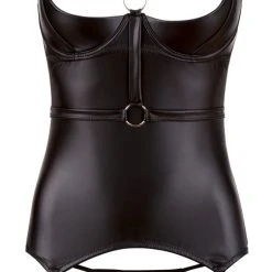 Cottelli Bondage Strapshemd Plus String, Busenfrei, Mit Handschlaufen