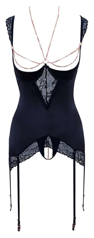 Abierta Fina Hebestrapshemd Plus String