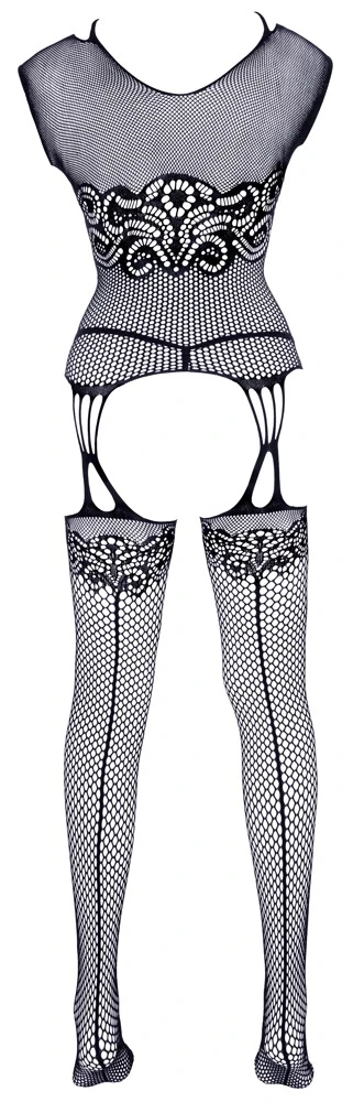 NO:XQSE Strapshemd Plus String, Mit Angewebten Naht-Strümpfen, Eingewebte Ornamente – Bild 3