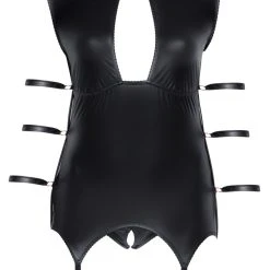 Cottelli Bondage Strapshemd Plus Slip Ouvert Im Mattlook