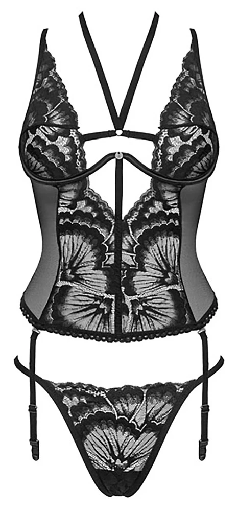 Obsessive Strapshemd Plus String „Alessya“, Strapse Abnehmbar