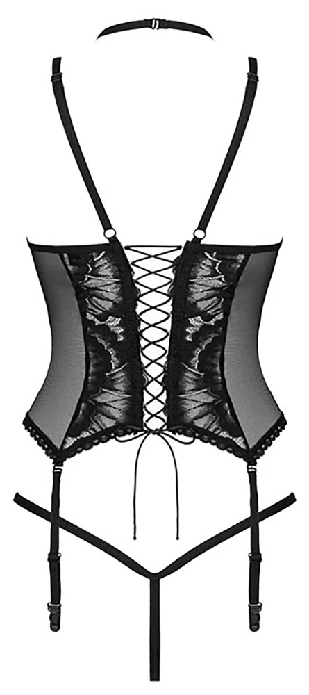 Obsessive Strapshemd Plus String „Alessya“, Strapse Abnehmbar – Bild 2