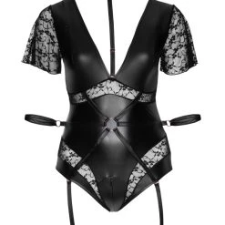 Cottelli Bondage Body Mit Strapsen, Mit Armfesseln