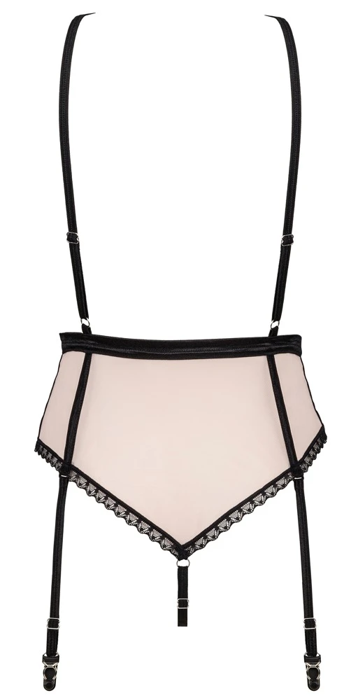 Obsessive Body Mit Strapsen “Lilines“ Aus Spitze Und Powernet, Elastisch – Bild 4