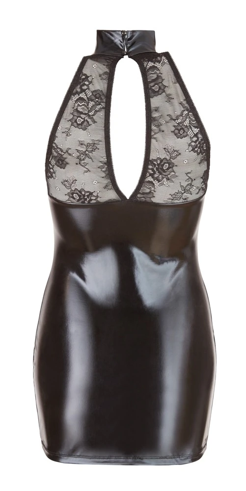 Cottelli Party Kleid Im Wetlook Mit SpitzeneinsĂ€tzen â Bild 4