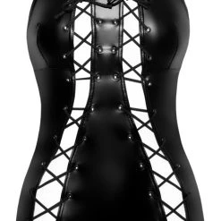 Noir Kleid Im Hochelastischen Powerwetlook