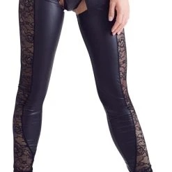 La Finesse Secteur Leggings Ouvert Mit Spitzeneinsätzen